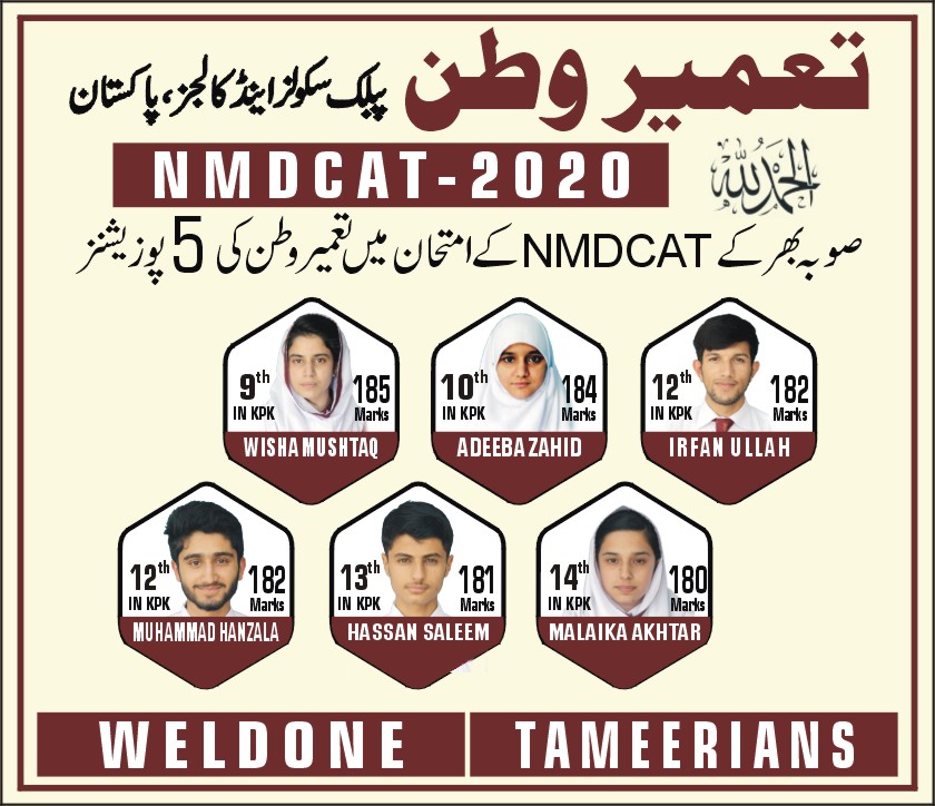 NMDCAT Toppers 2020