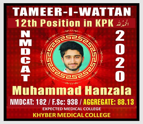 Muhammad Hanzala NMDCAT Toppers